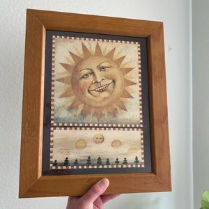 NY Artist David Carter Brown Folk Art Sun Framed Print